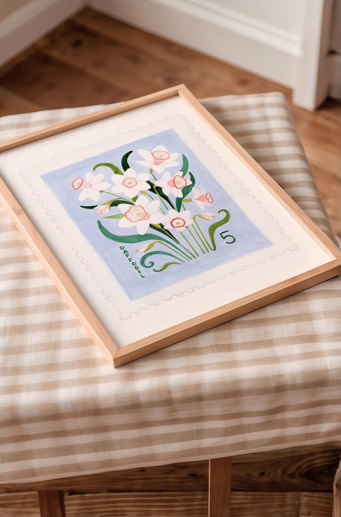 Daffodil Botanical Vintage Floral Art Print - Image 2