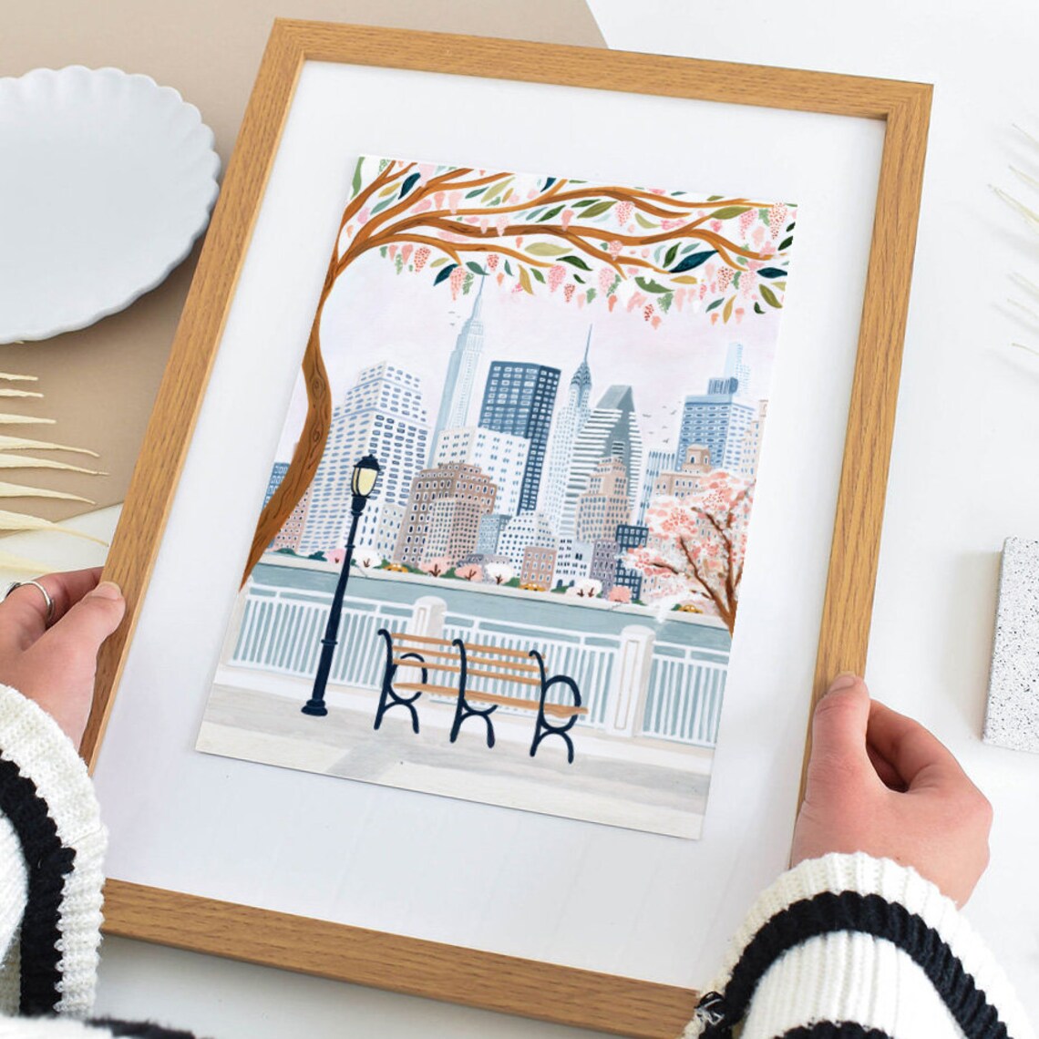 New York Skyline Travel Poster, America Wall Art - Image 4