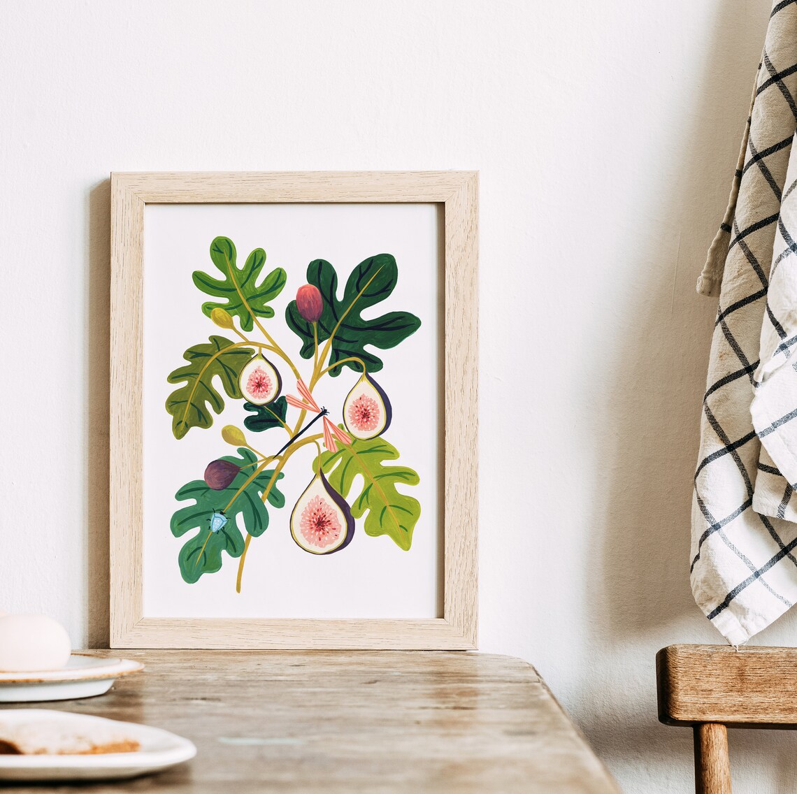 Fig Print Kitchen Decor, Botanical Food Poster - Image 3