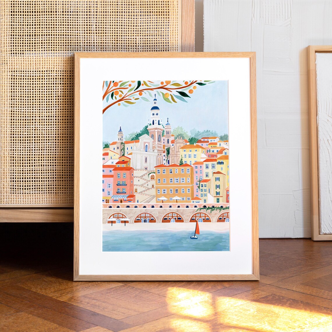 Menton French Riviera Travel Poster, South of France - Image 5