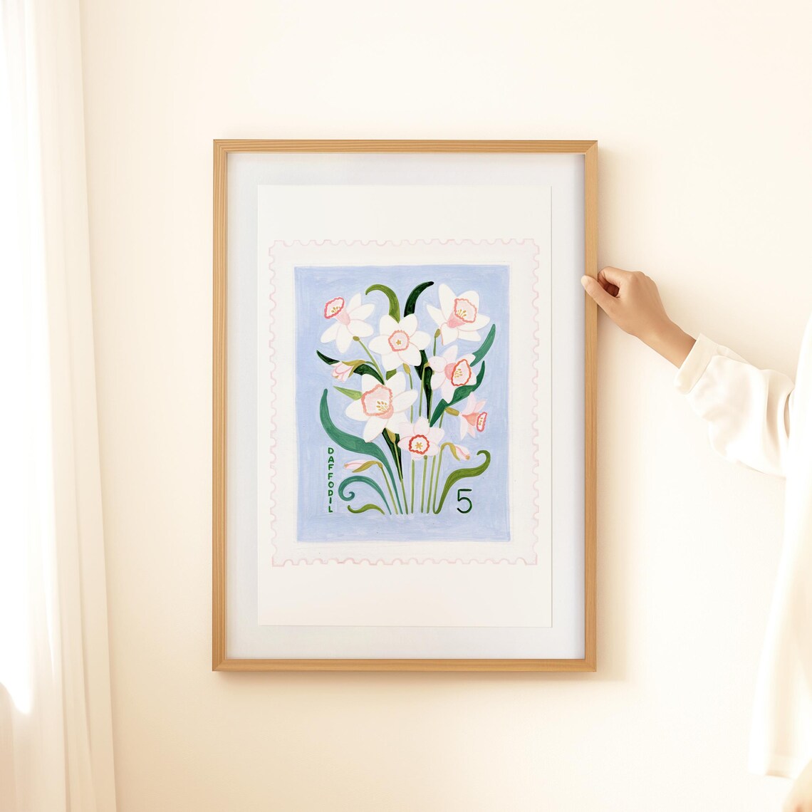 Daffodil Botanical Vintage Floral Art Print - Image 5