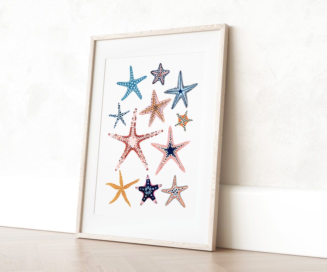 Starfish Art Print, Nautical Nursery Decor - Image 3