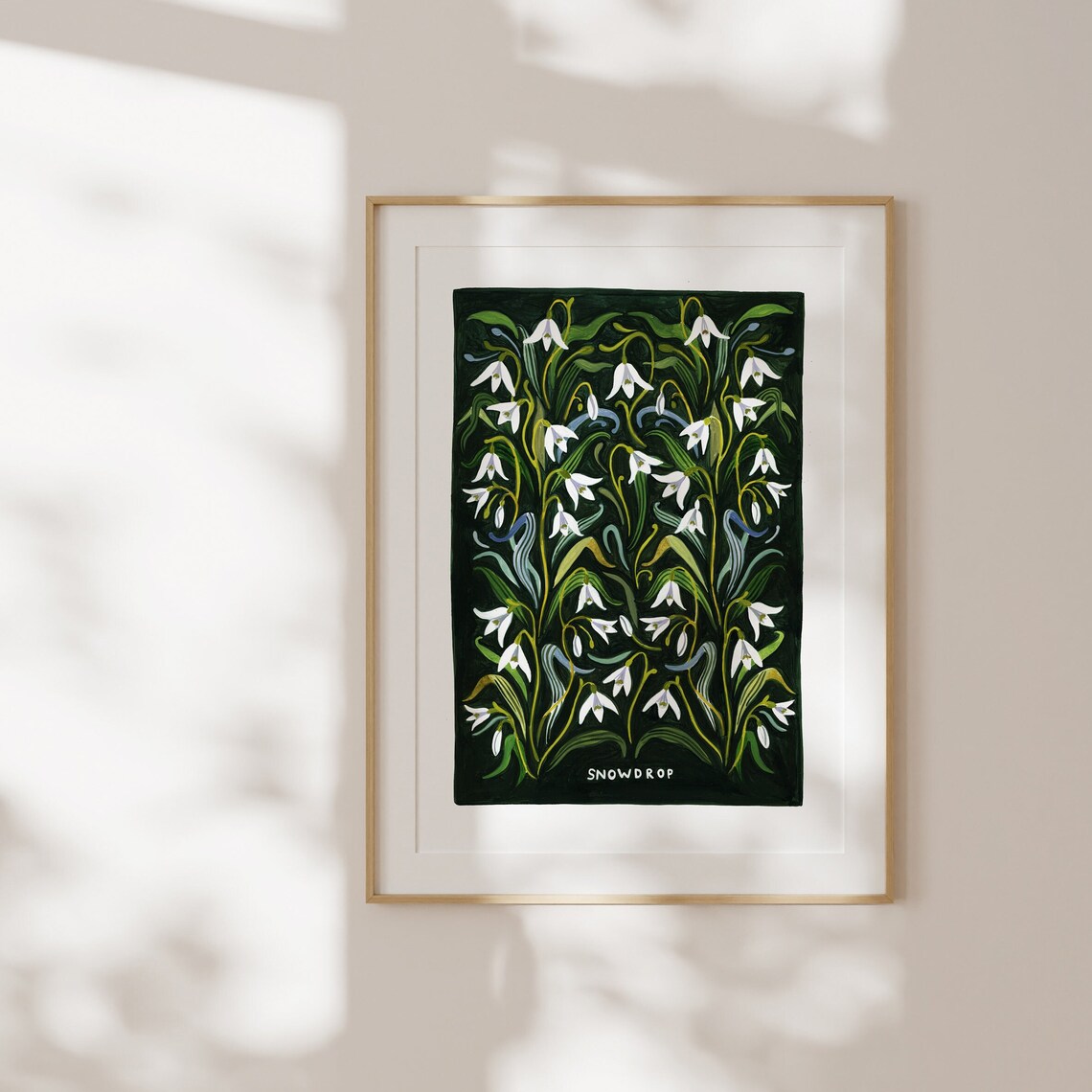 Snowdrop Art Print, Vintage Botanical Wall Art - Image 4