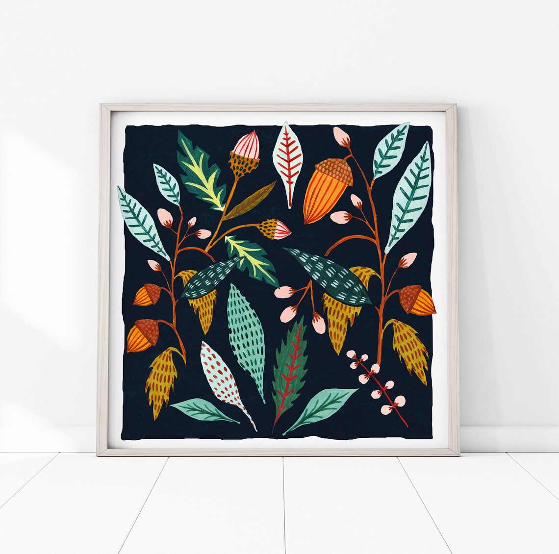 Fall Woodland Botanical Art Print, Autumn Decor - Image 2