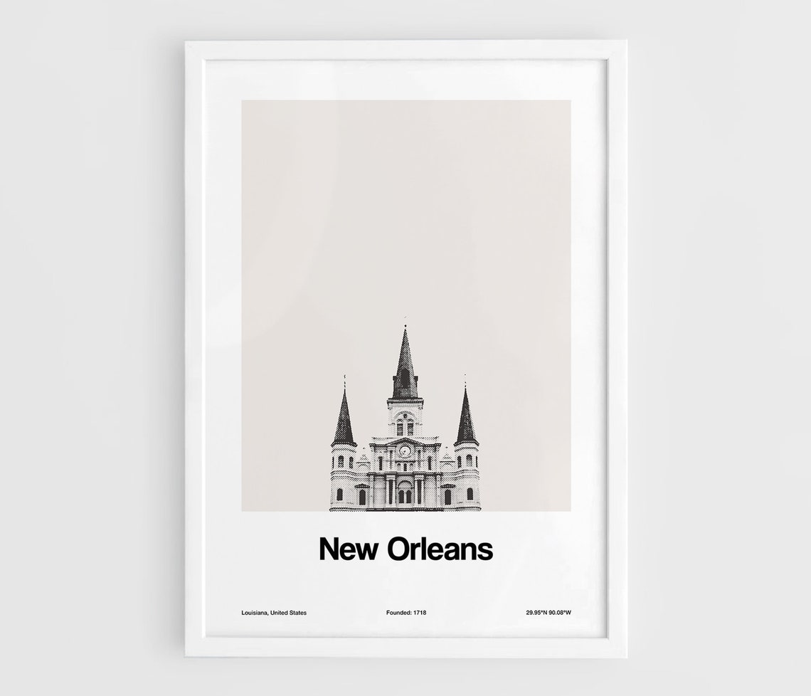 New Orleans Louisiana Print, Jackson Square Poster