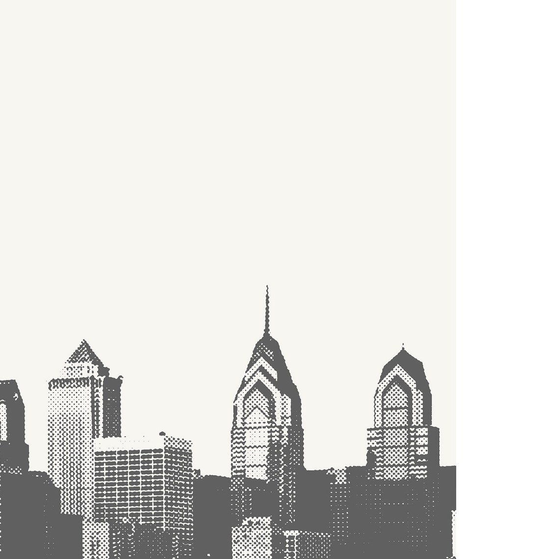 Philadelphia Skyline, Minimalist Cityscape Art Print - Image 3
