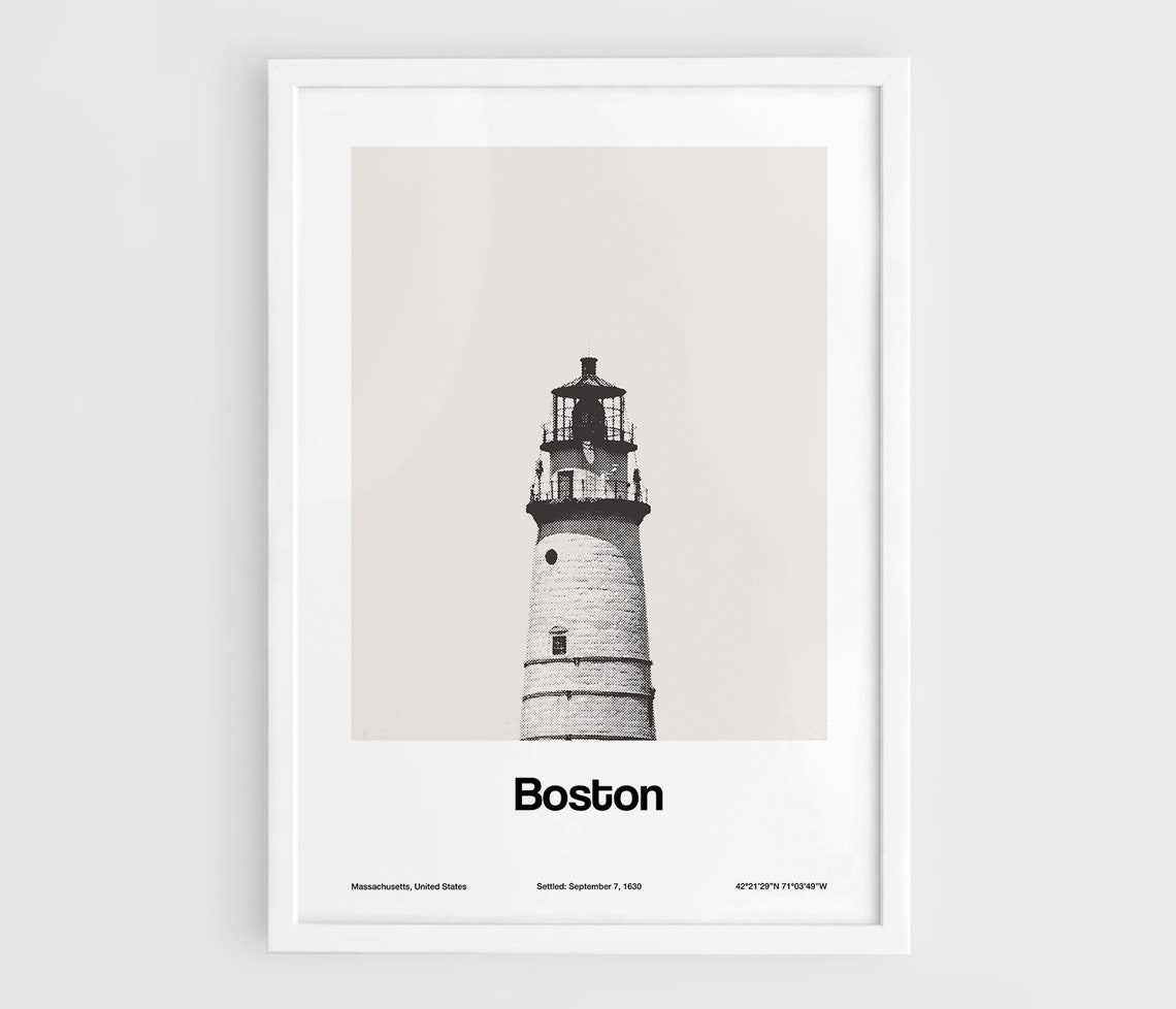 Boston Light, Little Brewster Island Custom Print
