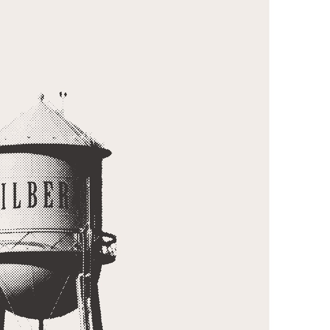 Gilbert Arizona Water Tower, Minimalist City Art Print - Image 2
