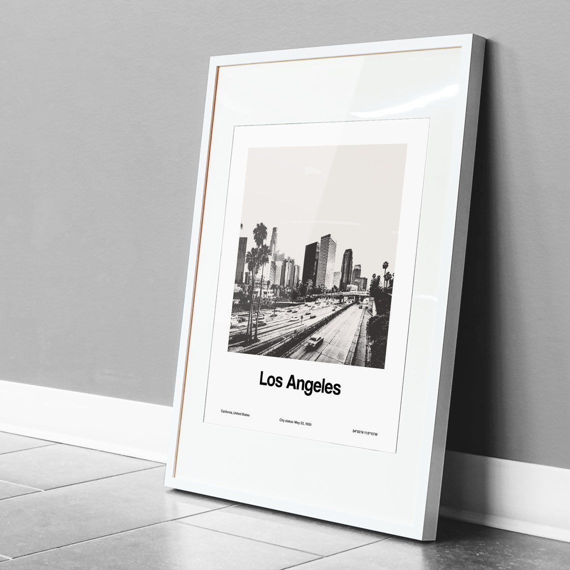Los Angeles Minimalist Skyline Wall Art Print - Image 3