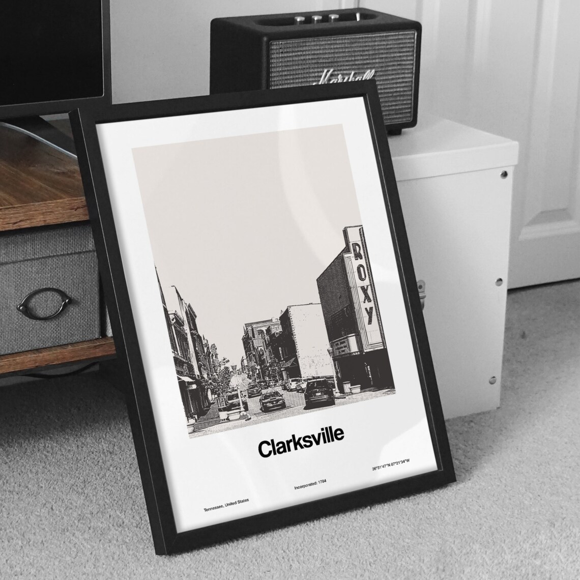 Clarksville TN, Minimalist Custom City Print - Image 3