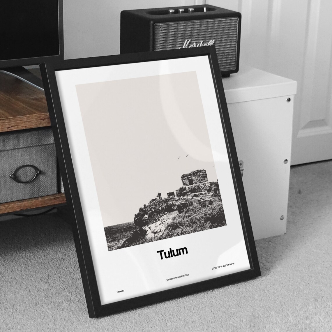 Tulum Mexico Poster, Minimalist Custom City Print - Image 2