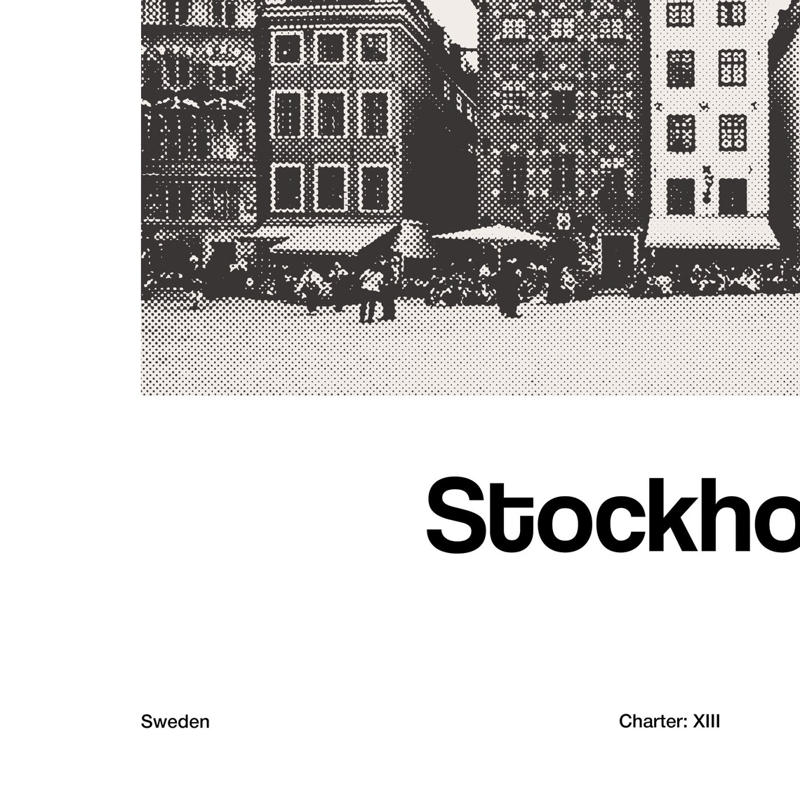 Stockholm Old Town, Minimalist City Art Print - Image 3