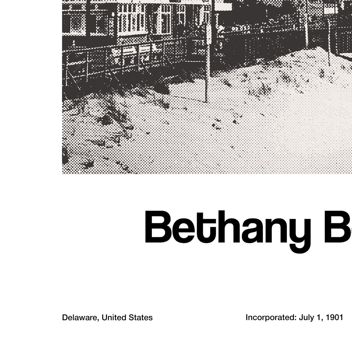 Bethany Beach Poster, Delaware Minimalist Art Print - Image 3
