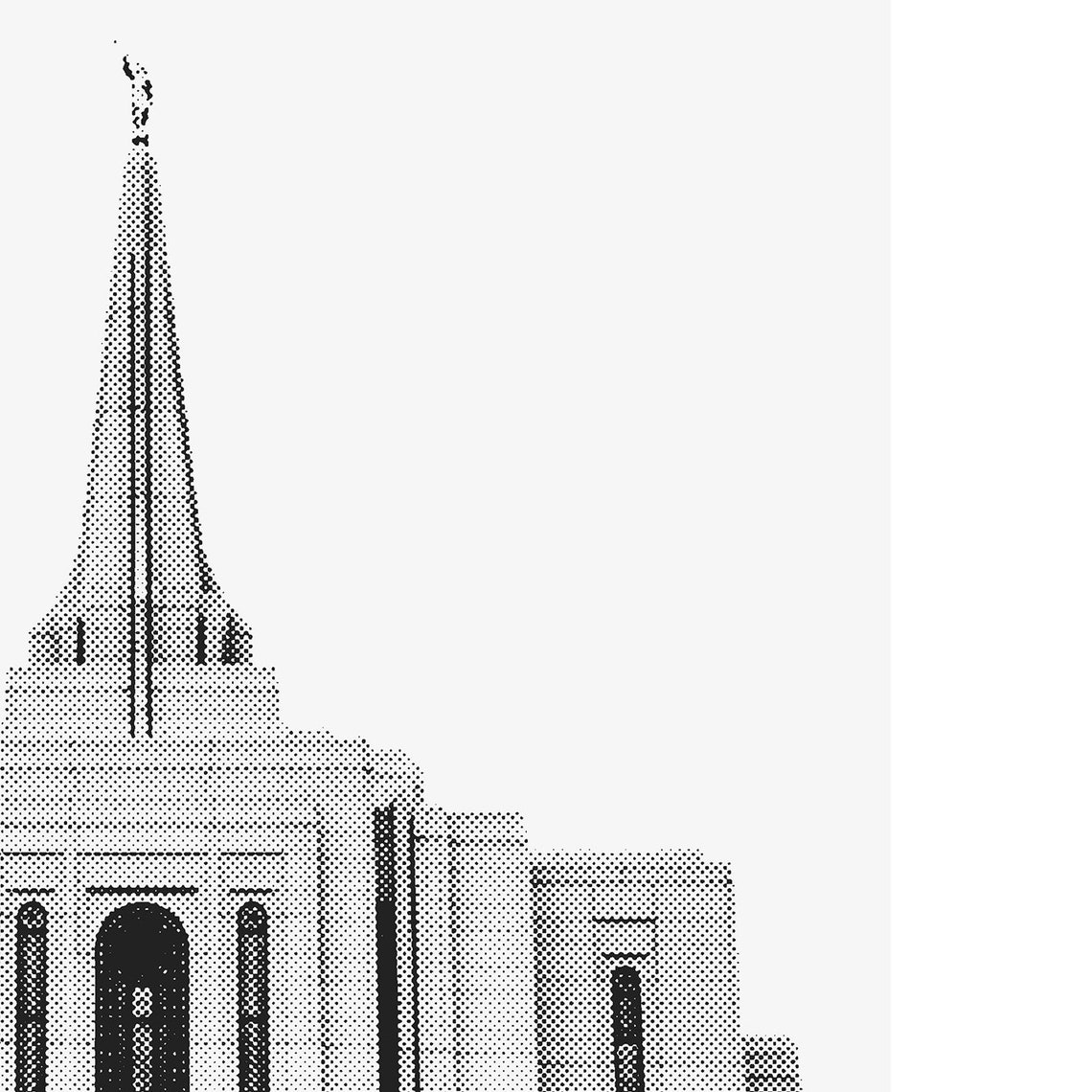 Gilbert Arizona Temple Poster, Minimalist Art Print - Image 2