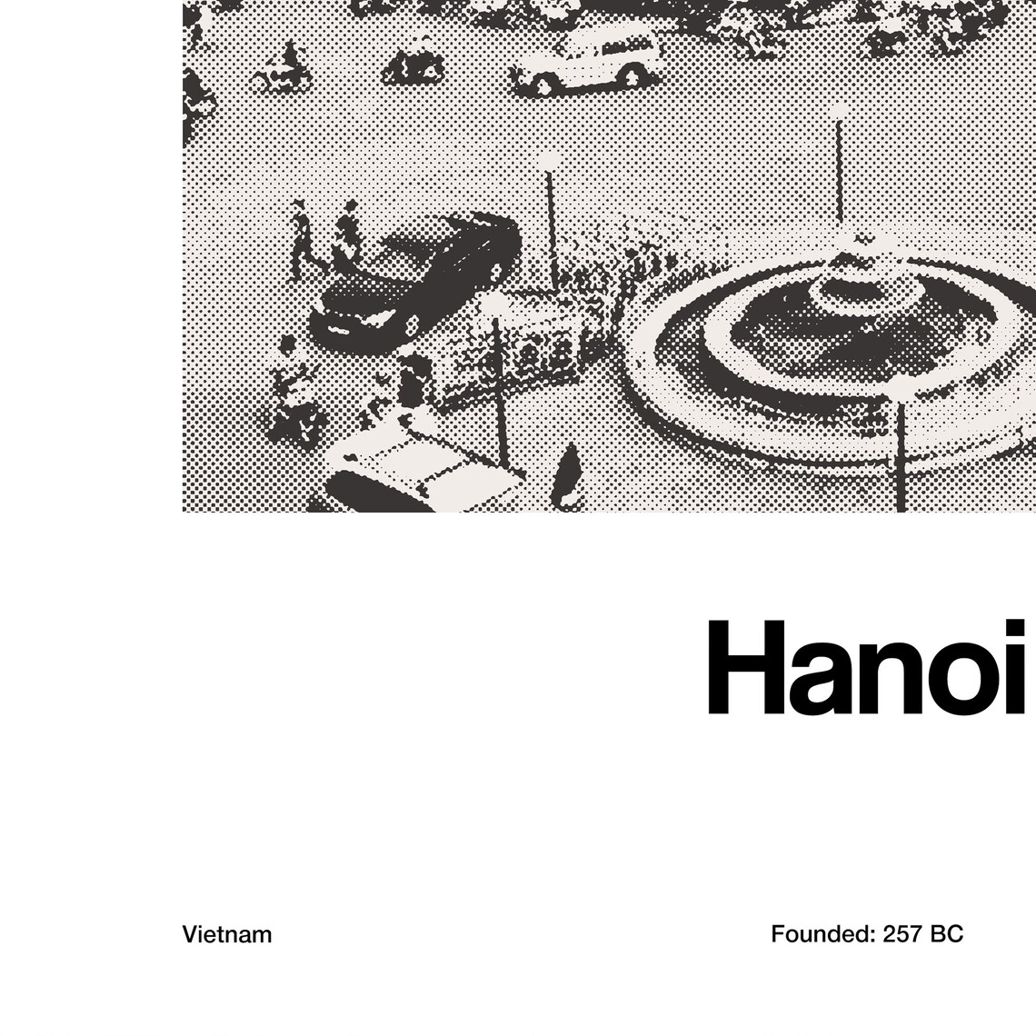 Hanoi City Skyline, Vietnam Travel Poster - Image 2