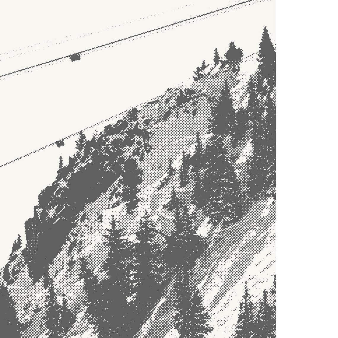 Snowbird Utah Minimalist Travel Poster, Rocky Mountains - Image 2