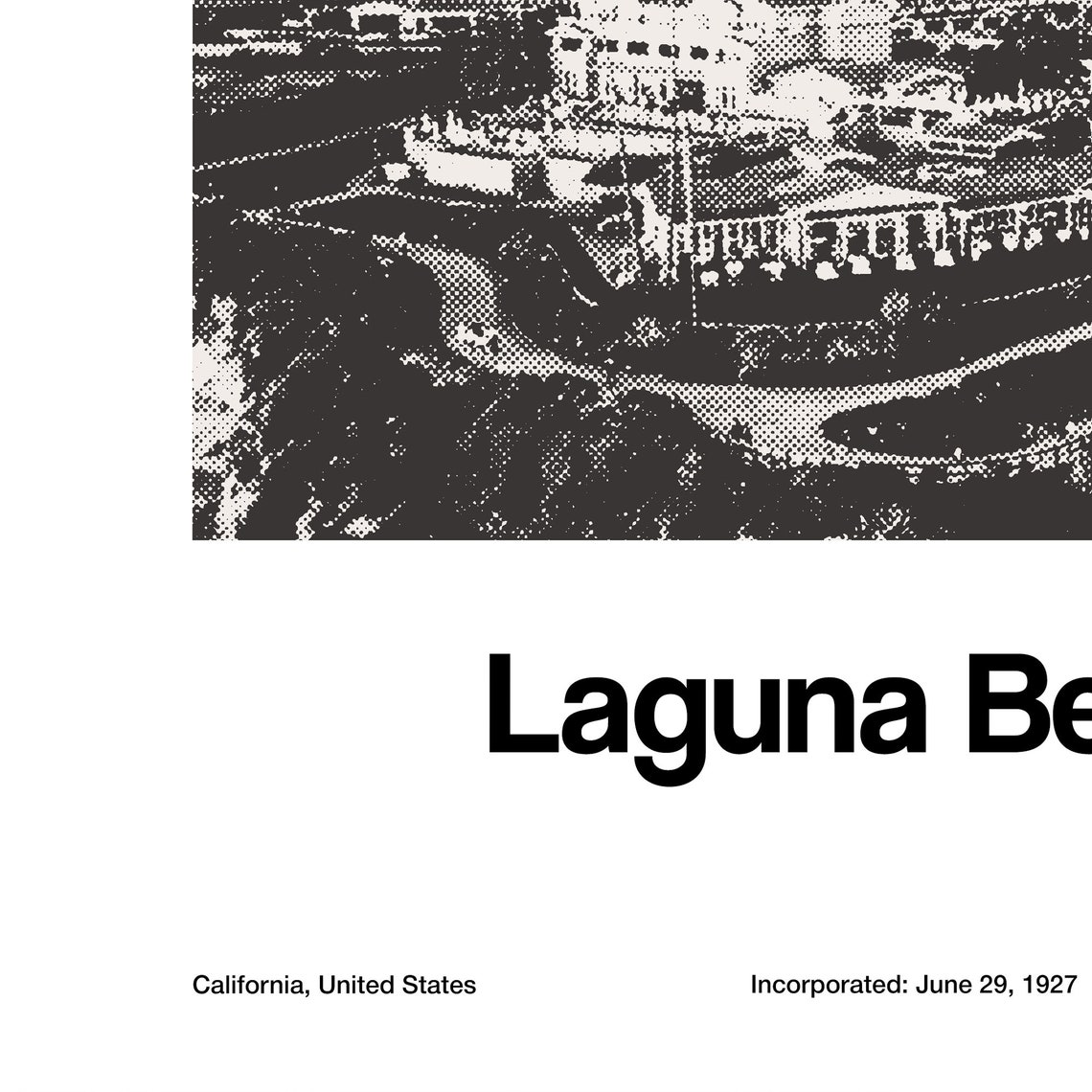 Laguna Beach California Minimalist City Travel Poster - Image 3