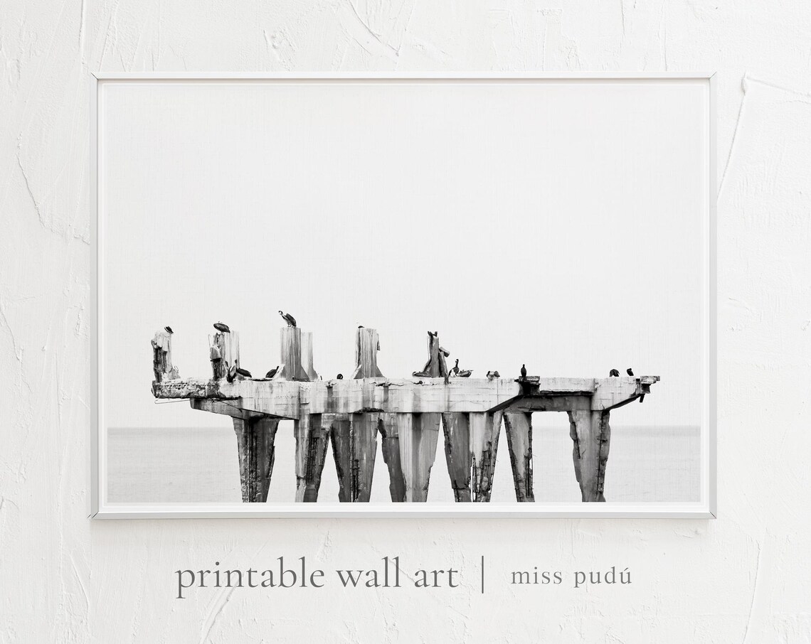 Valparaiso Minimalist Art Print, Chilean Landscape