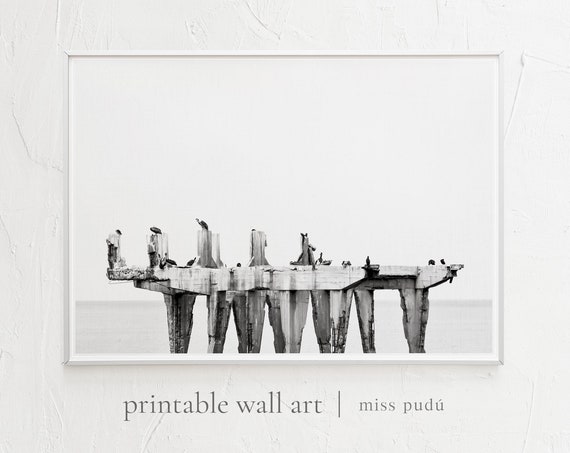 Valparaiso Minimalist Art Print, Chilean Landscape