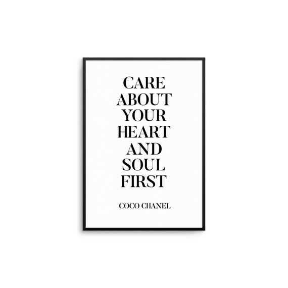 Care About Your Heart And Soul First Living Room Print Fashion Wall Art Dressing Bedroom