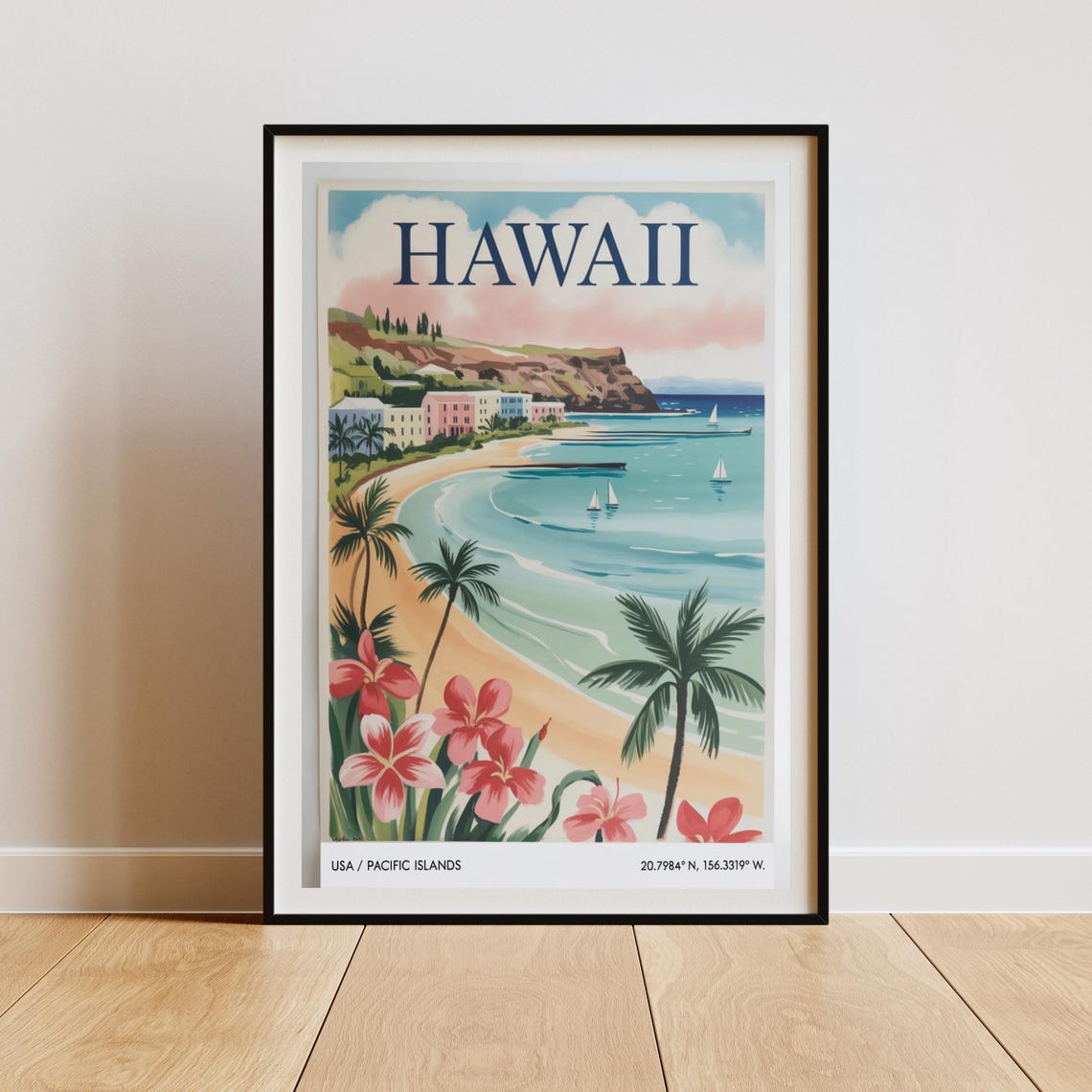 Hawaii Travel Poster, Vintage Pacific Islands - Image 2