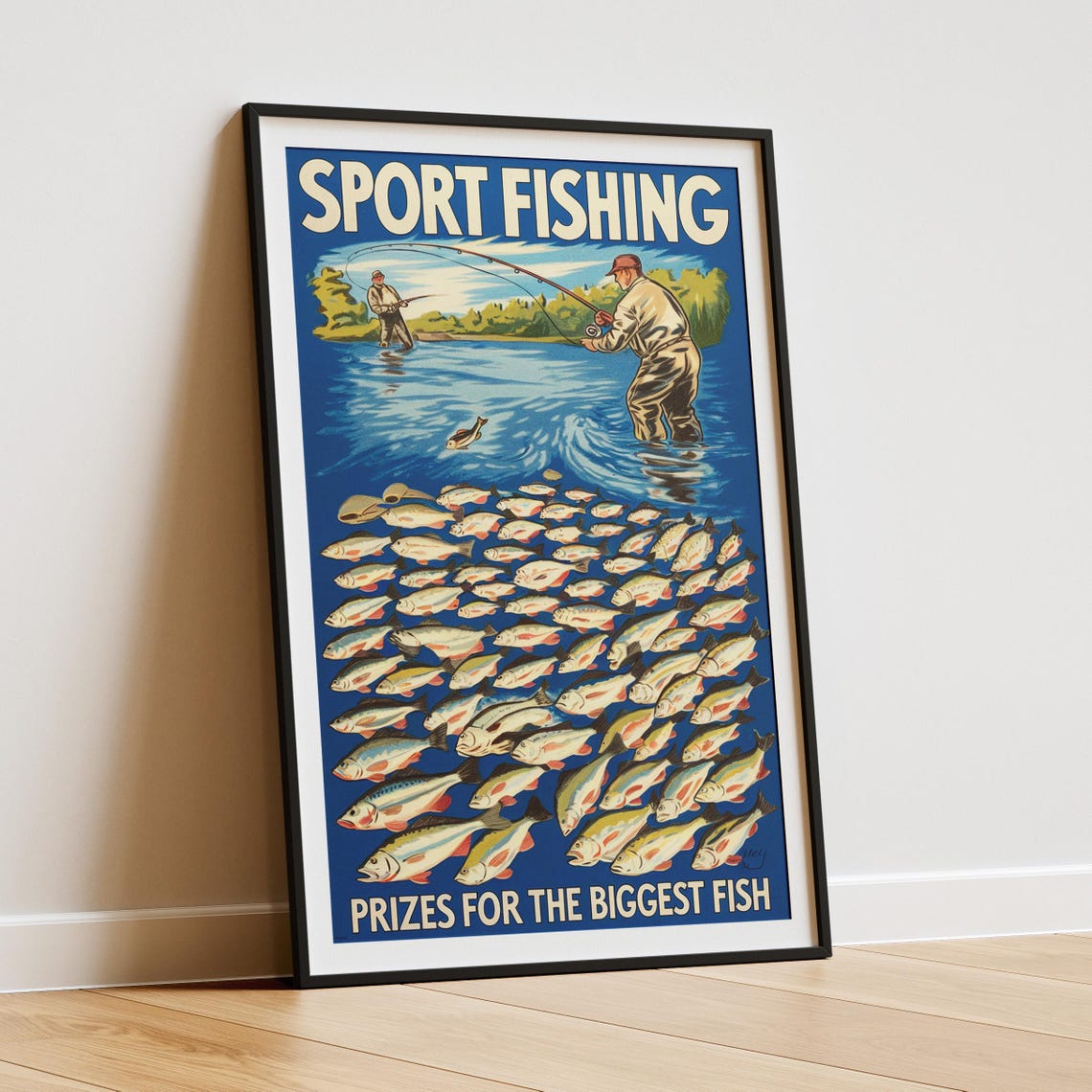 Vintage Sport Fishing - Retro Fisherman Poster - Image 3