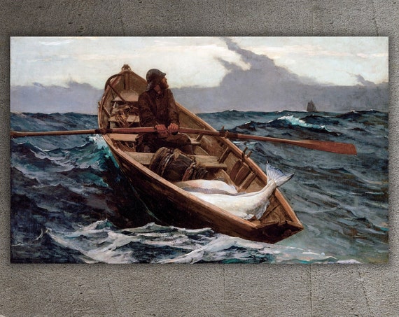 Winslow Homer Archival Giclee Gift Wrapped Art Print Print Fine Art Poster The Fog Warning 1885 Art Reproduction