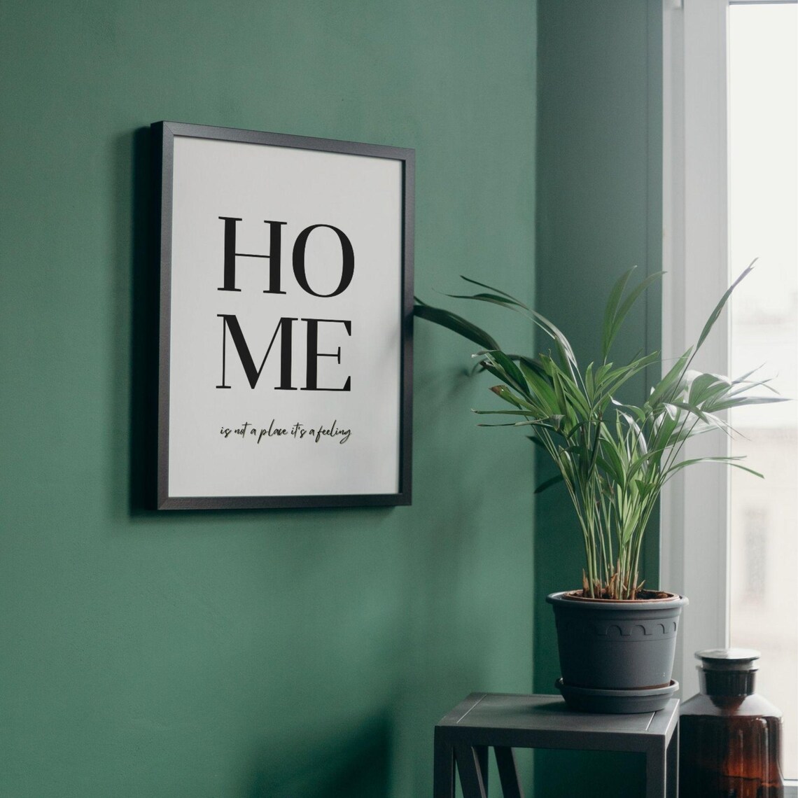 Home Typography Poster, Minimalist Quote Art Print - Image 3
