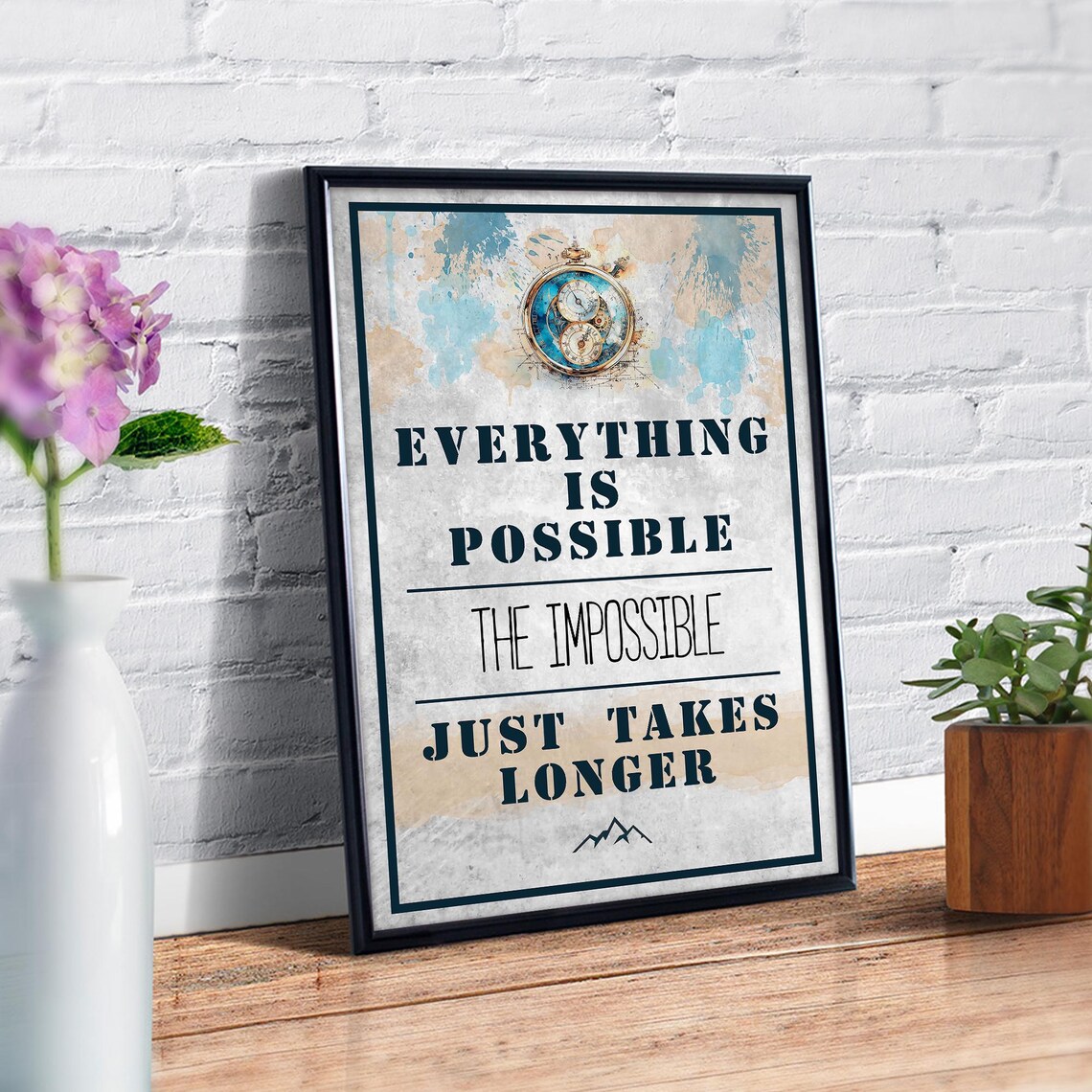 Everything Is Possible Motivation Poster, Affirmation Art - Image 3