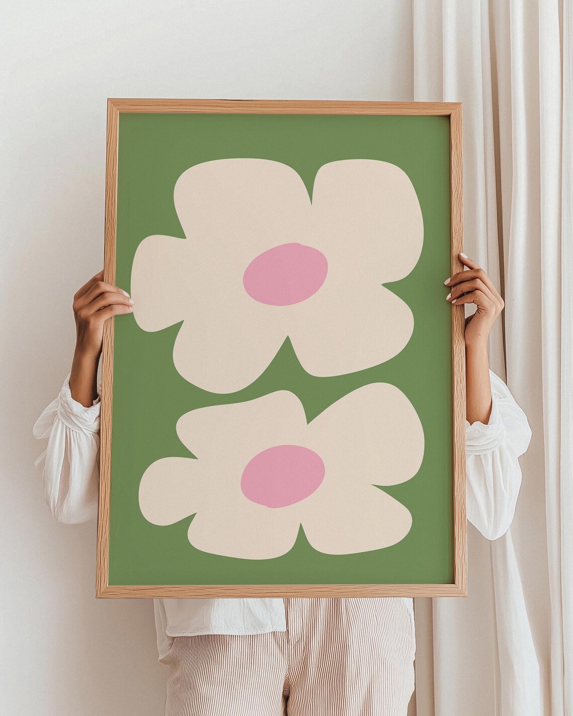 Daisy Wall Art, Soft Spring Floral Print