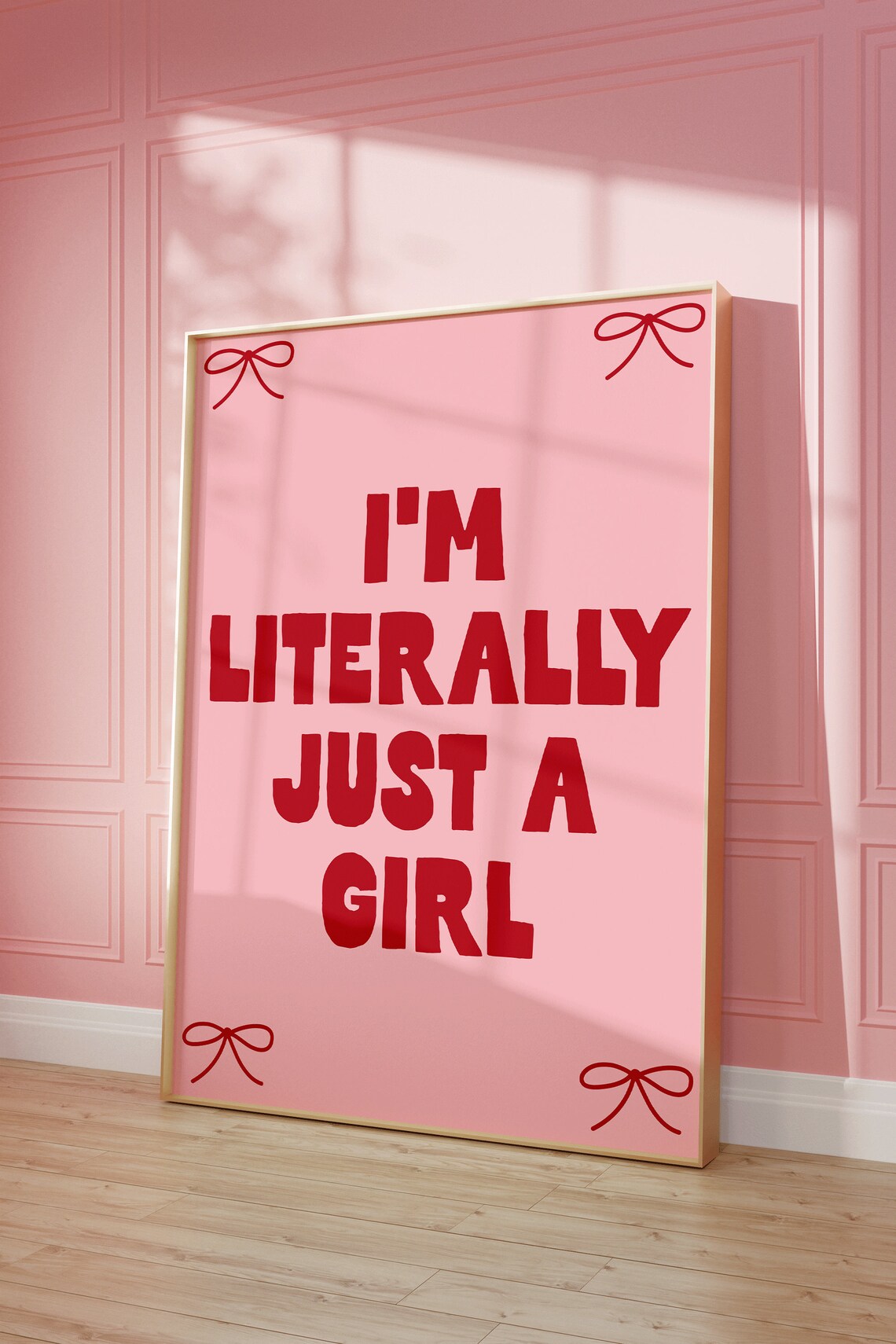 Im Literally Just A Girl Coquette Wall Art Print - Image 2