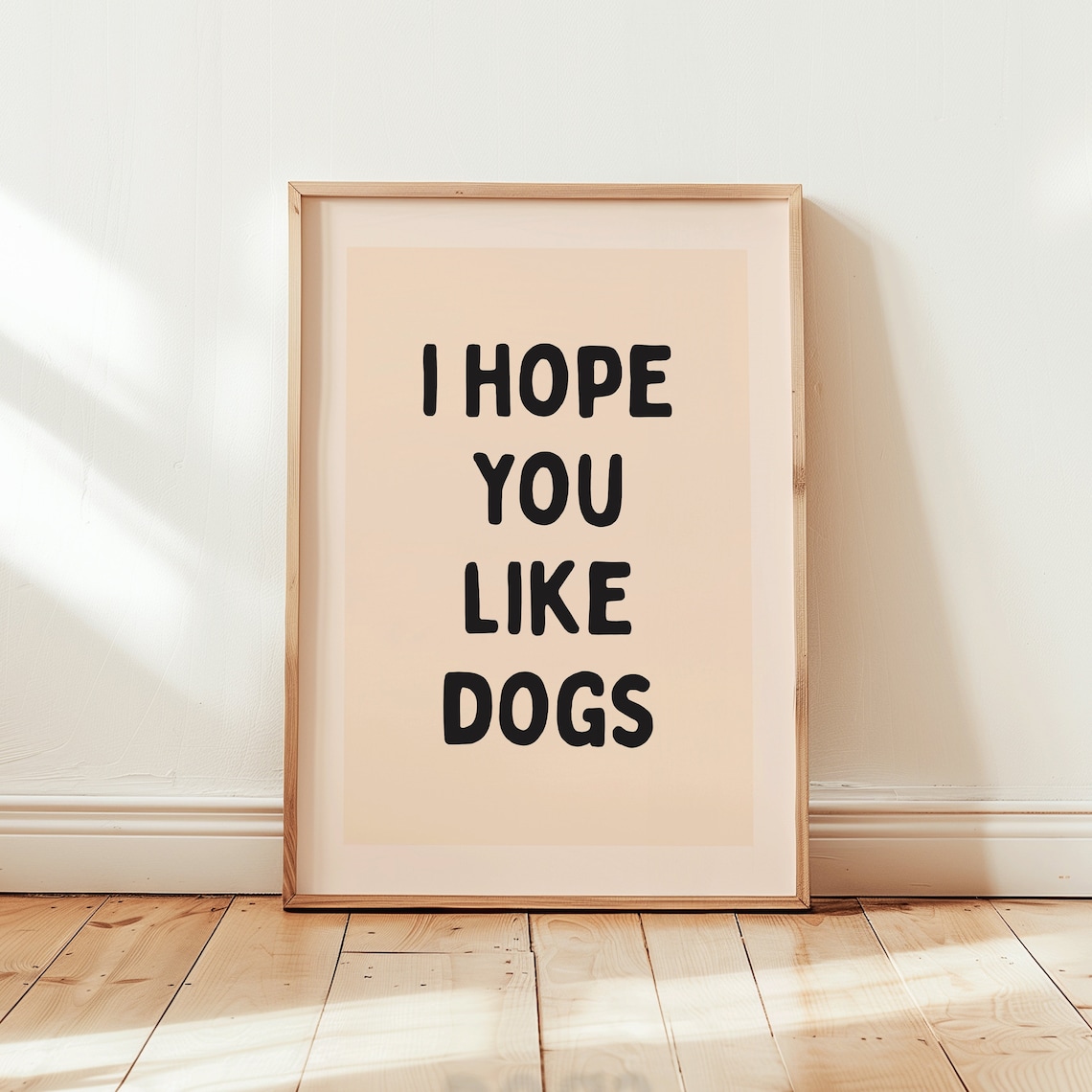Dog Lover Funny Neutral Apartment Wall Art Print
