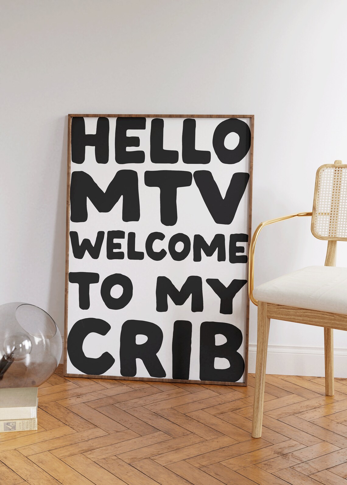 Hello MTV Welcome to My Crib Art Print, Preppy - Image 2