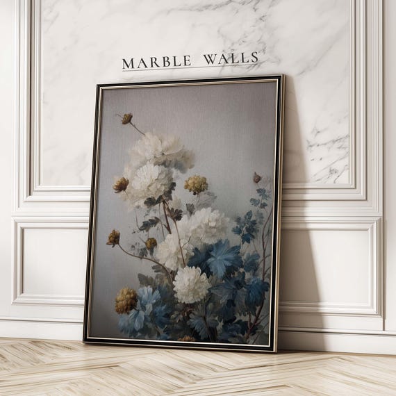 Classic Botanical Art Print Vintage Floral Still Life For Bedroom Wall Decor