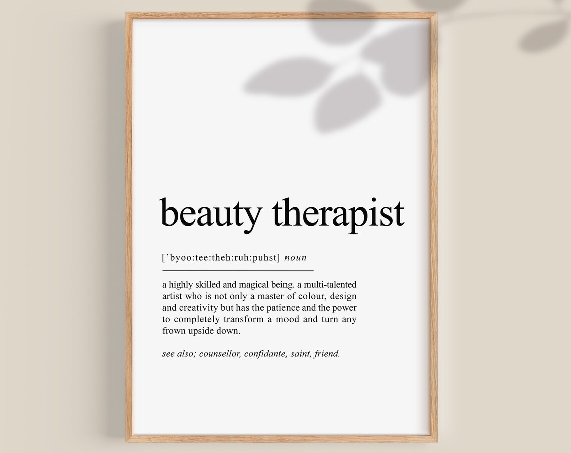 Beauty Therapist Definition, Beauty Salon Decor Art Print