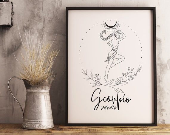 Scorpio Art Print Scorpio Gifts Scorpio Print Scorpio Decor Zodiac Gifts Scorpio Birthday Gift Astrology Gifts