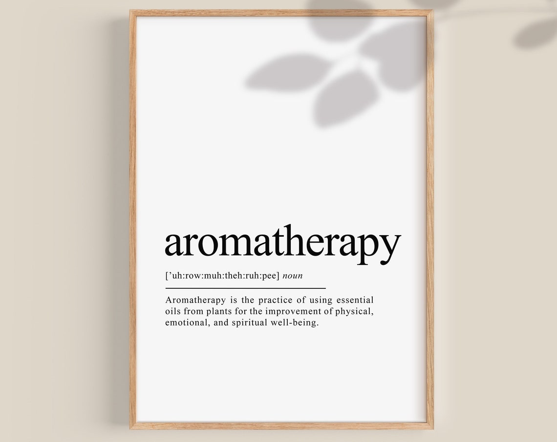 Aromatherapy Definition Essential Oils Wellness Word Art Poster