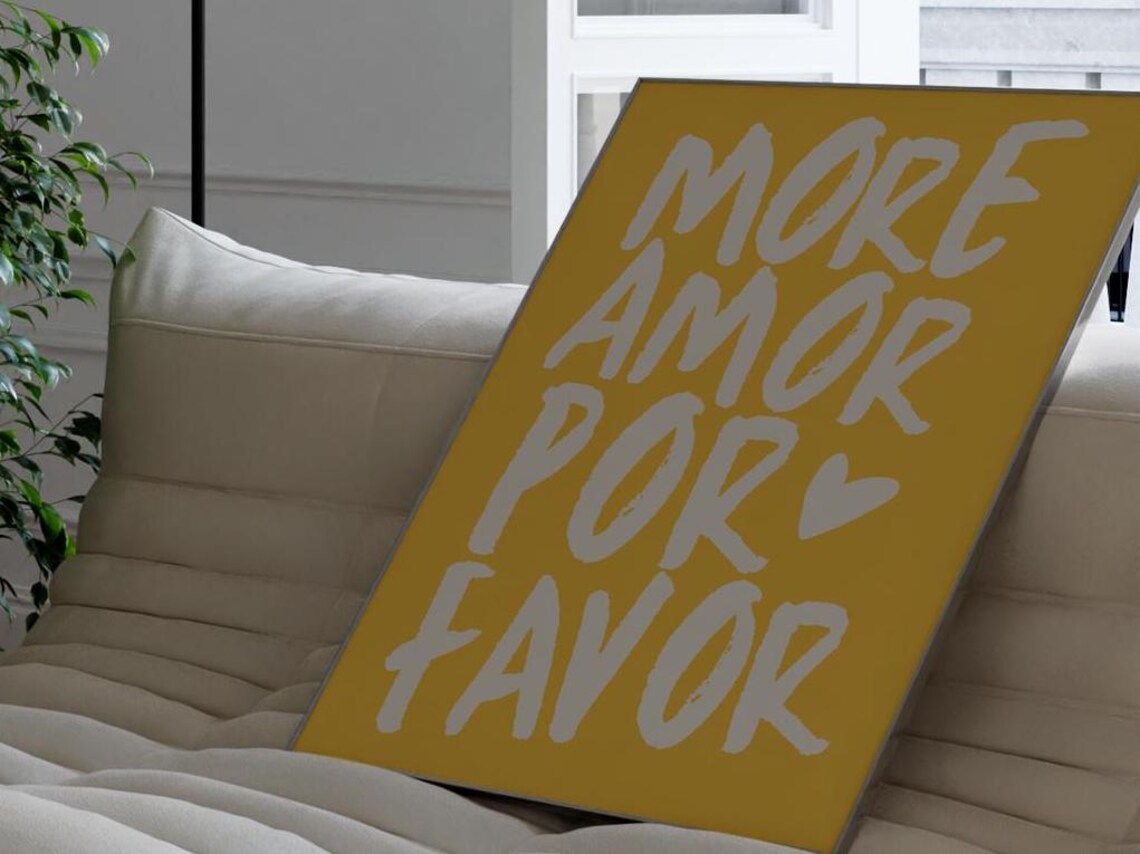 More Amor Por Favor, Modern Eclectic Art Print - Image 2