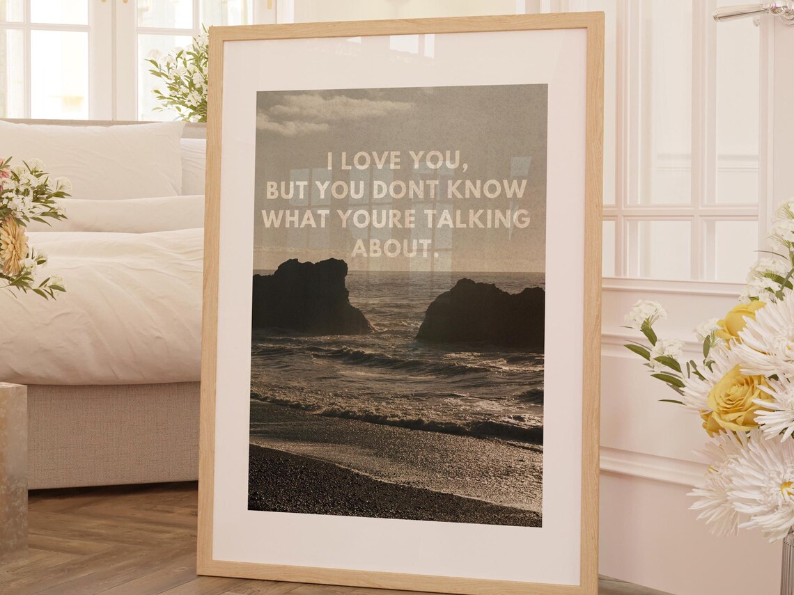 Moonrise Kingdom Print Movies Gift Wes Anderson Film Geek Birthday Gift I Dont Know What Youre Saying Typography Wall Art For Office Art