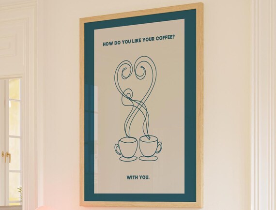 But First Coffee, Minimalist Line Art Gift