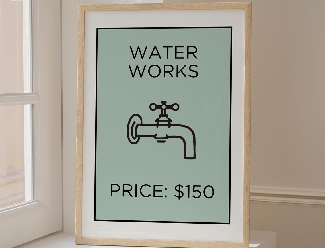 Monopoly Print, Retro Game Room Decor Art Print
