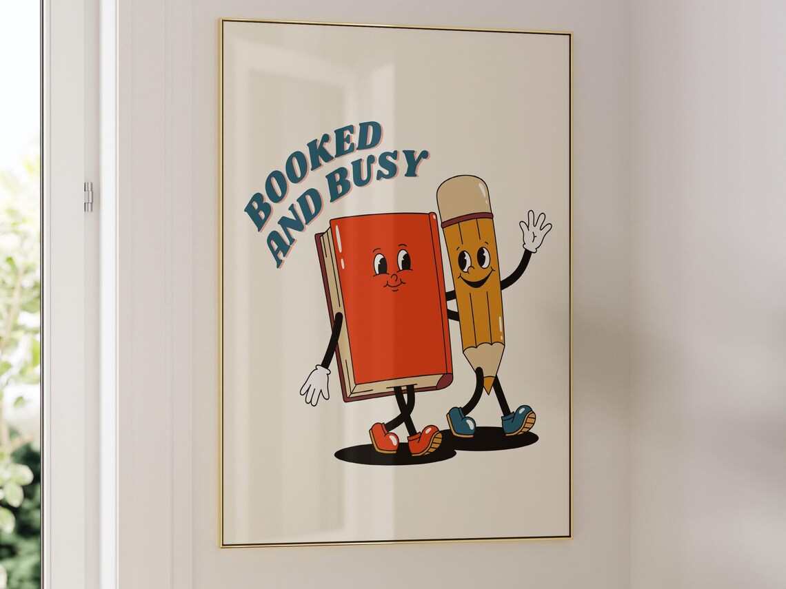 Reading Poster, Classroom Decor, Retro 70s Print - Image 2