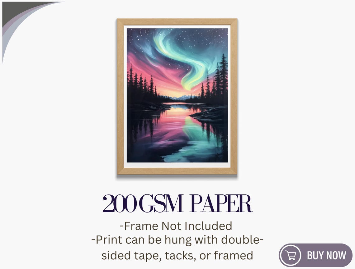 Dark Maximalist Art Print Dark Night Sky Painting For Aesthetic Home Decor Unique Wall Art - Image 5