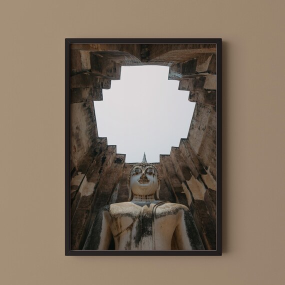 Sukhothai Big Buddha Temple Print Thailand Travel Photography Wat Si Chum Phra Achana