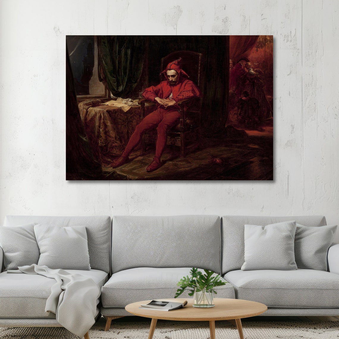 Matejko The Court Jester Stańczyk Red Costume Slumped Chair Poster - Image 5