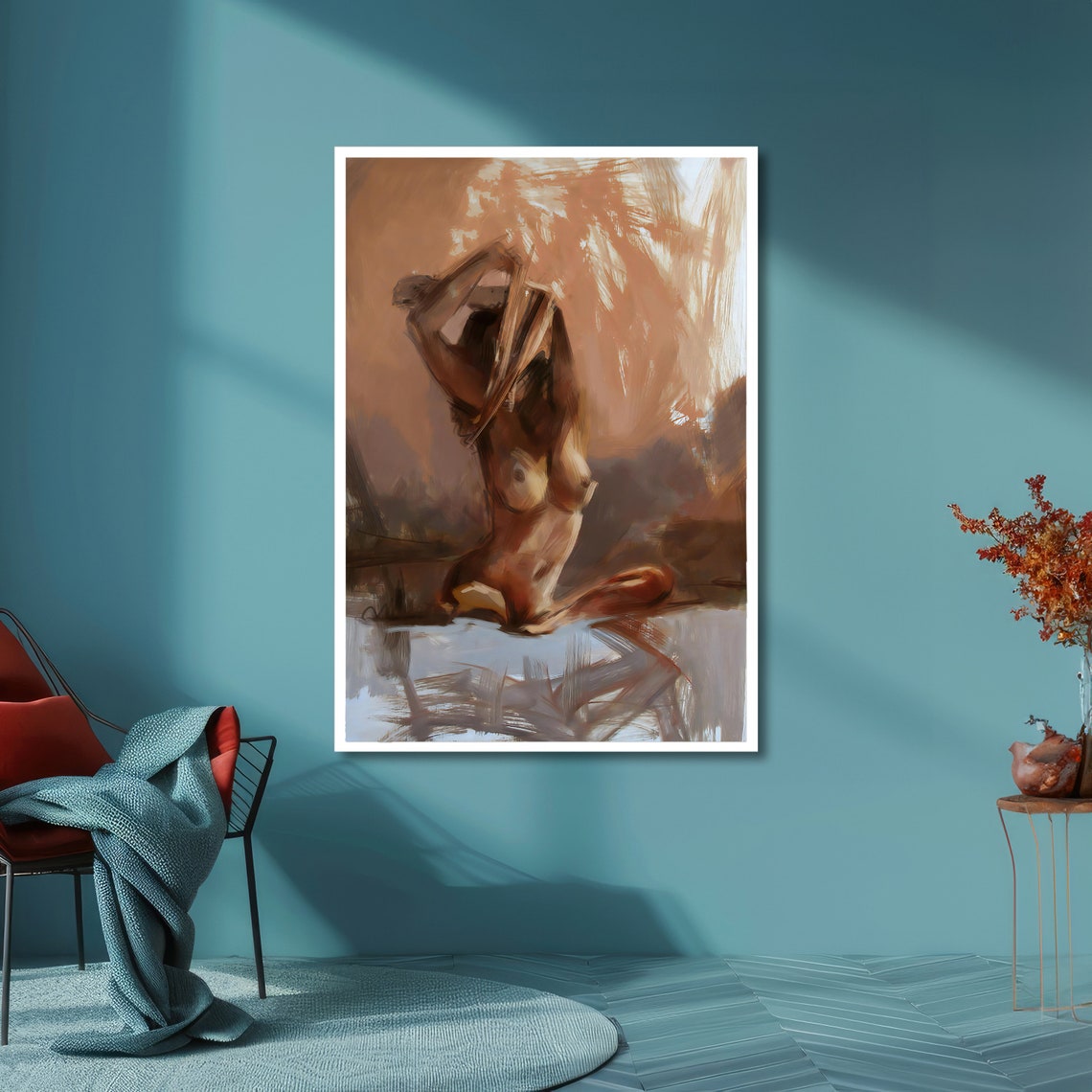 Abstract Nude Art Sensual Female Figure Erotic Wall Decor Ready To Hang - Image 6