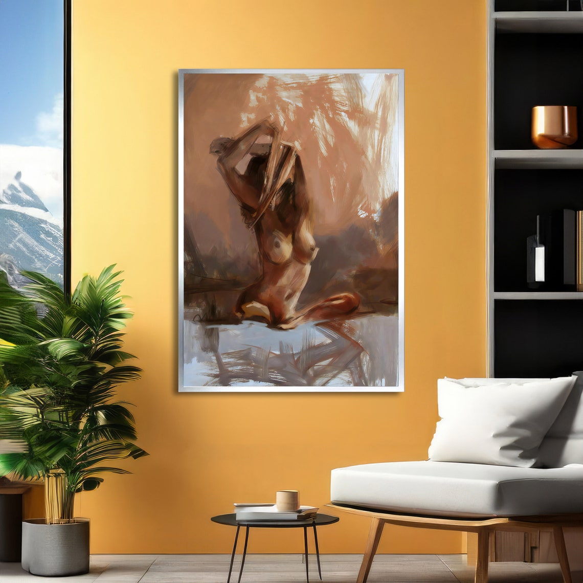 Abstract Nude Art Sensual Female Figure Erotic Wall Decor Ready To Hang - Image 2