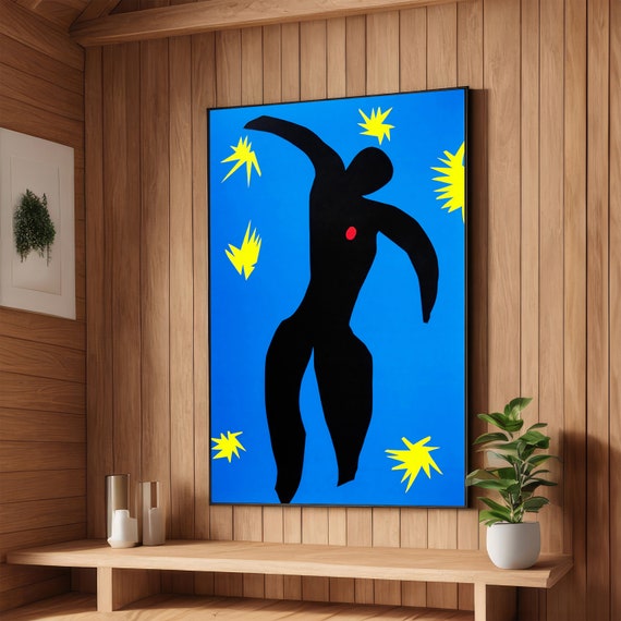 Icarus Matisse Inspired Art Bold Abstract Print Modern Wall Art Ready To Hang Decoration