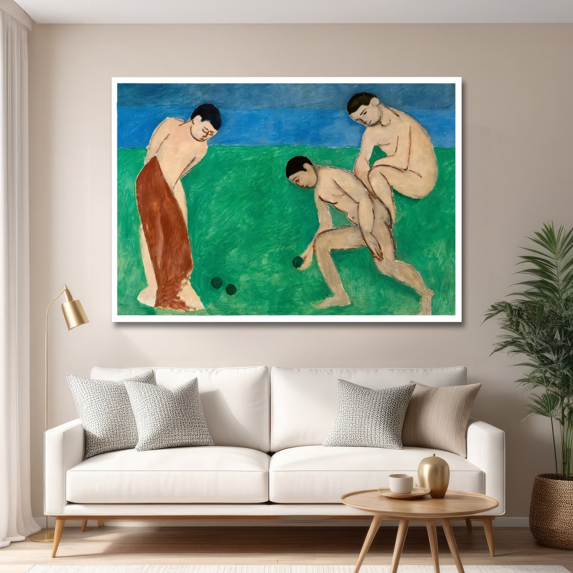 Matisse-Style Nude Figures Playing Boules on the Green Poster - Image 4