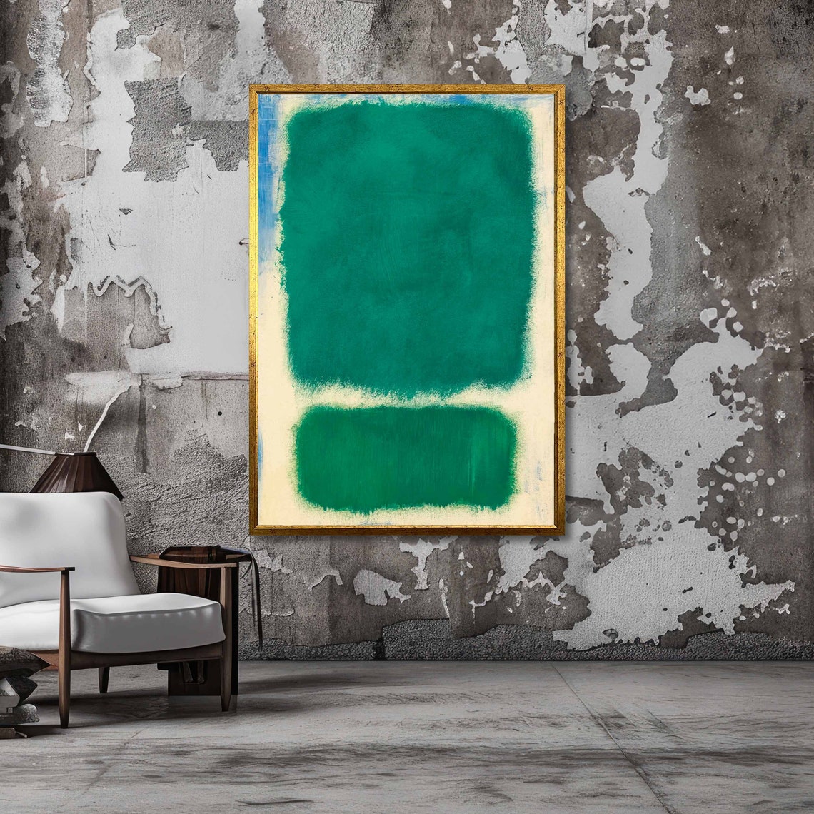 Emerald Green Rothko-Style Color Field Abstract Minimalist Poster - Image 3